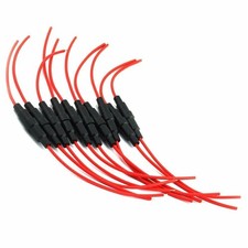 10pcs Inline Screw Type Fuse Holder 20AWG Use for 5mm x 20mm Glass Tube Fuse US