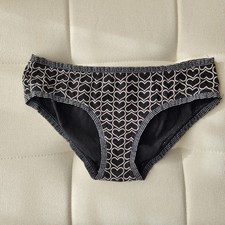 VTG VICTORIA'S SECRET HEART Black White VINTAGE RARE HIPSTER PANTIES