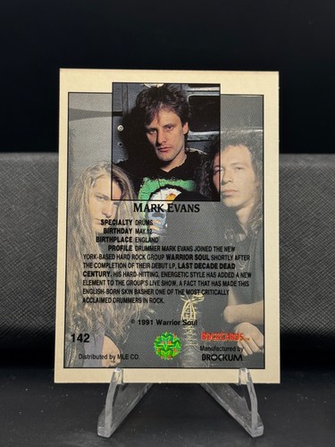 1991 Brockum Rockcards - Mark Evans, #142 - Warrior Soul - Picture 2 of 2