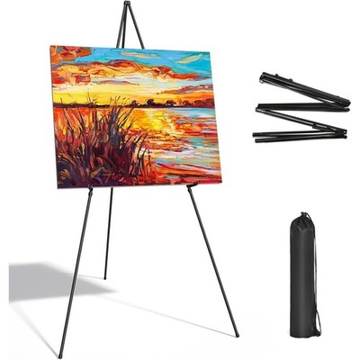 63'' Foldable Tripod Display Easel Stand for Wedding Floor Display Show Painting