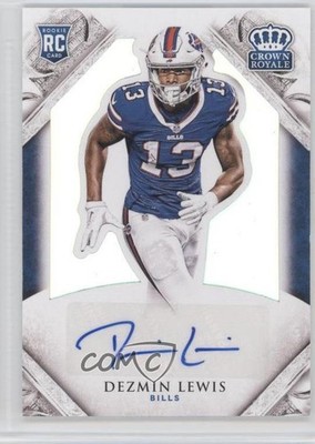2015 Panini Crown Royale Signature Silver 66/99 Dezmin Lewis Rookie Auto RC 0f8