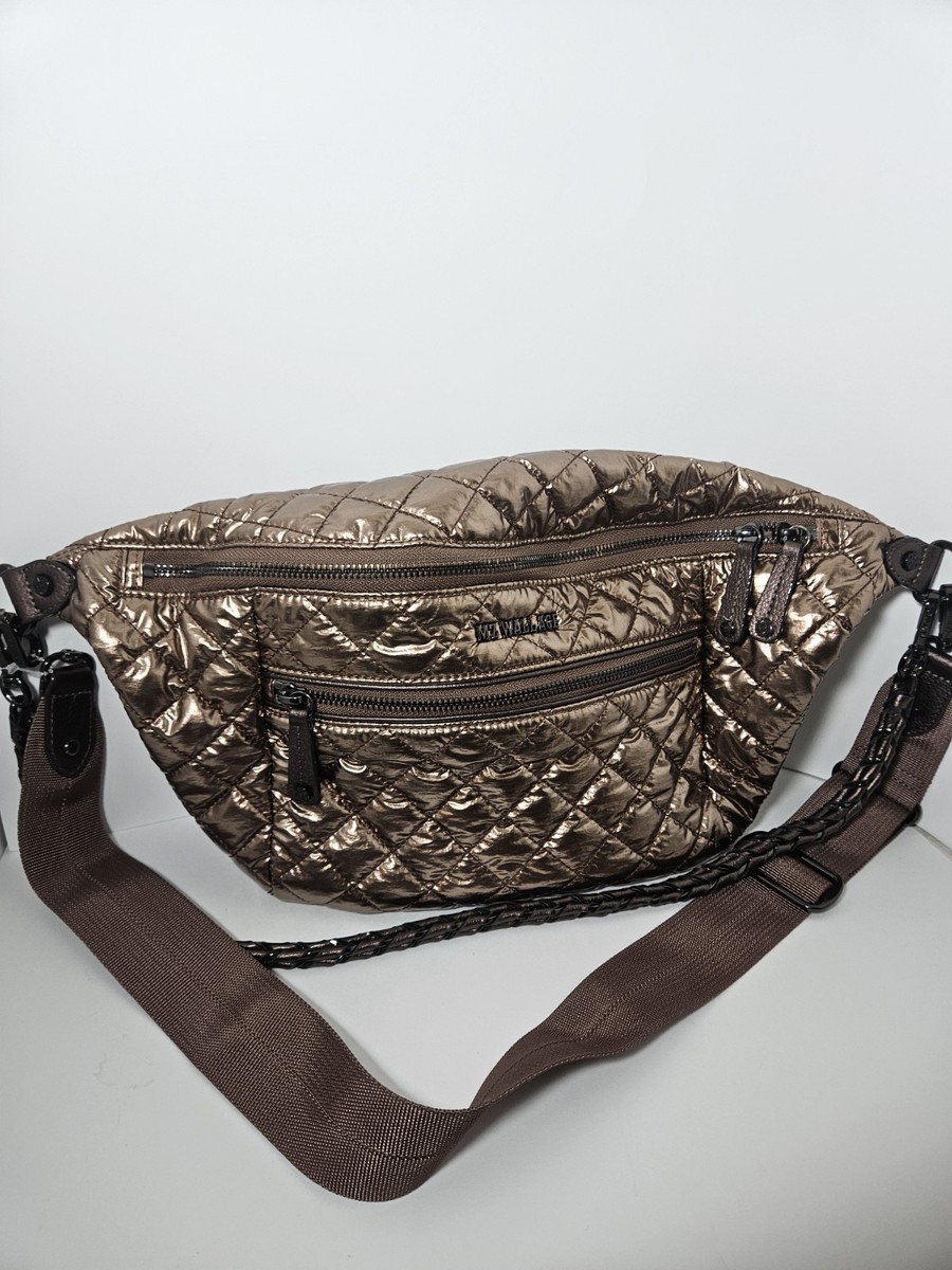 Mz Wallace Copper Metallic Lacquer Crosby Crossbody Sling Bag