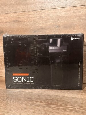 Sonic Lifepro LP-SNC-BLK Percussion Massage Gun Hand Held Muscle Pain Relief BLK