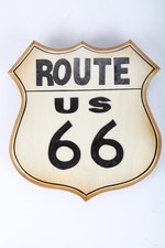 Design-Schlüsselschrank "Route 66", Schlüsselkasten aus Holz, Retro, weiss