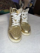 Pastry Glam Pop Tart Glitter High-Top Sneaker Dance Shoes Gold Women Size 10