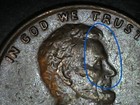1977-P penny with errors - offcenter &  head shadows — photo 9