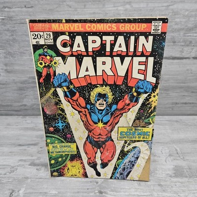 Captain Marvel #29 (1973)  Starlin Thanos Saga Origin of Eternals Olympians POOR