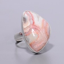 Crazy Lace Agate - Australia Gemstone 925 Sterling Silver Jewelry Ring 7.5 R5833