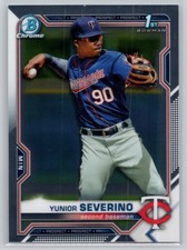 2021 BOWMAN #BCP-140 YUNIOR SEVERINO CHROME PROSPECTS MINNESOTA TWINS