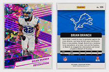 Panini 2025 Revolution Brian Branch Detroit Lions Serial Numbered #109 34/35