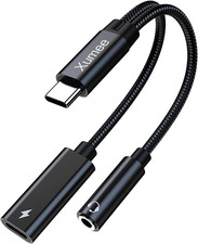 USB Type C to 3.5Mm Headphone and Charger Adapter,2-In-1 USB C to Aux