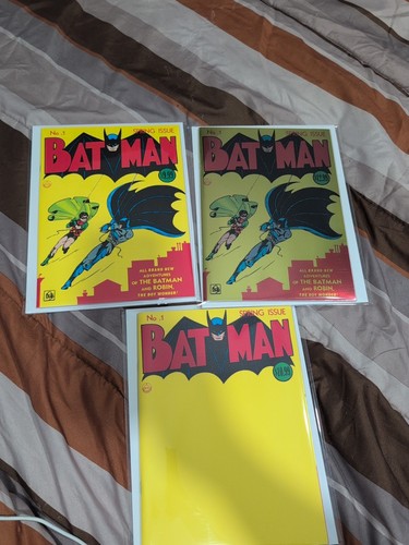Batman #1 Facsimile Edition Cvr ABC Variant Trade, Foil, blank, 3 BooksBob Kane