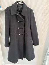 Rothschild Girls Gray Long Overcoat XL 16 Button Front Lined Collared