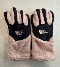 The North Face Osito Gloves Girls Size Large Light Pink Soft Fleece Grip Hands