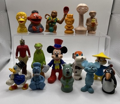Vintage Action Figure Toy Lot of 16 Disney E.T. Sesame Street Animals