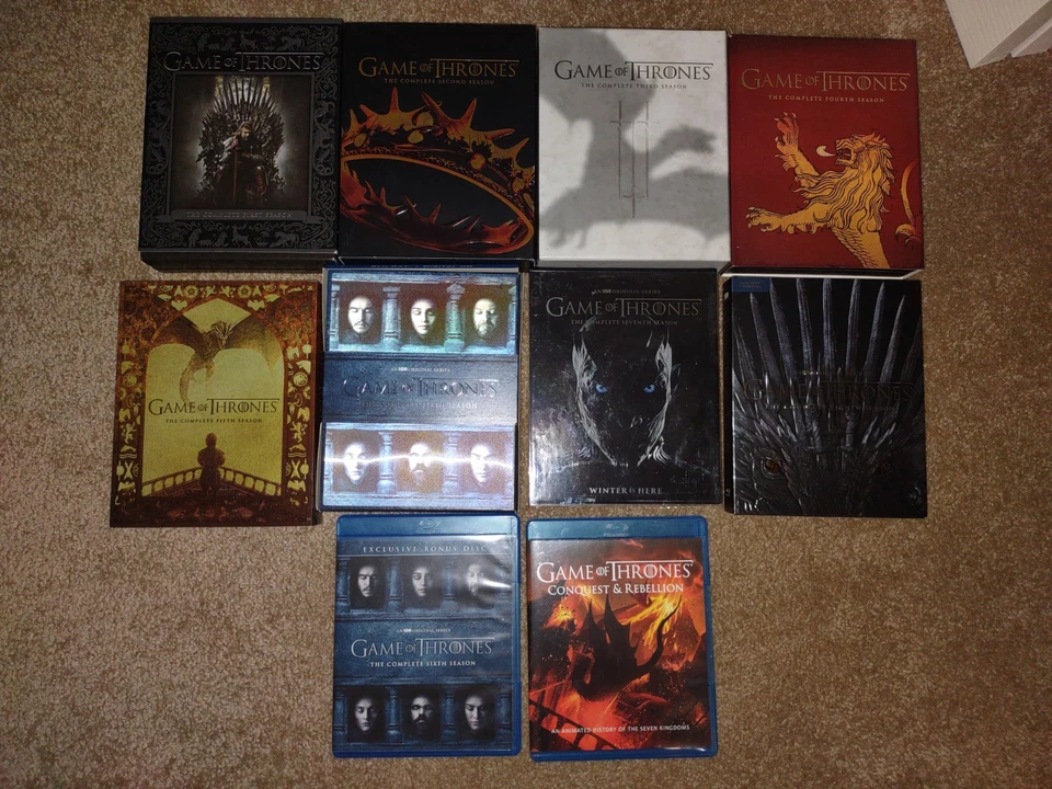 HBO Game Of Thrones Blu Ray Lot Seasons 1-8 + Bonus Discs - Image 2 of 4