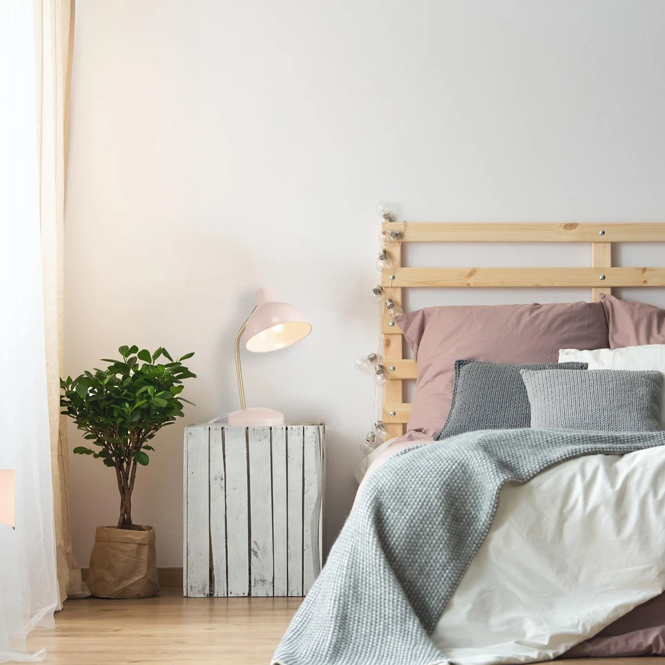 Lámpara de escritorio eléctrica 67339 16 pulgadas rosa con brazo dorado, interruptor de encendido/apagado en línea, R... Foto 2 de 4