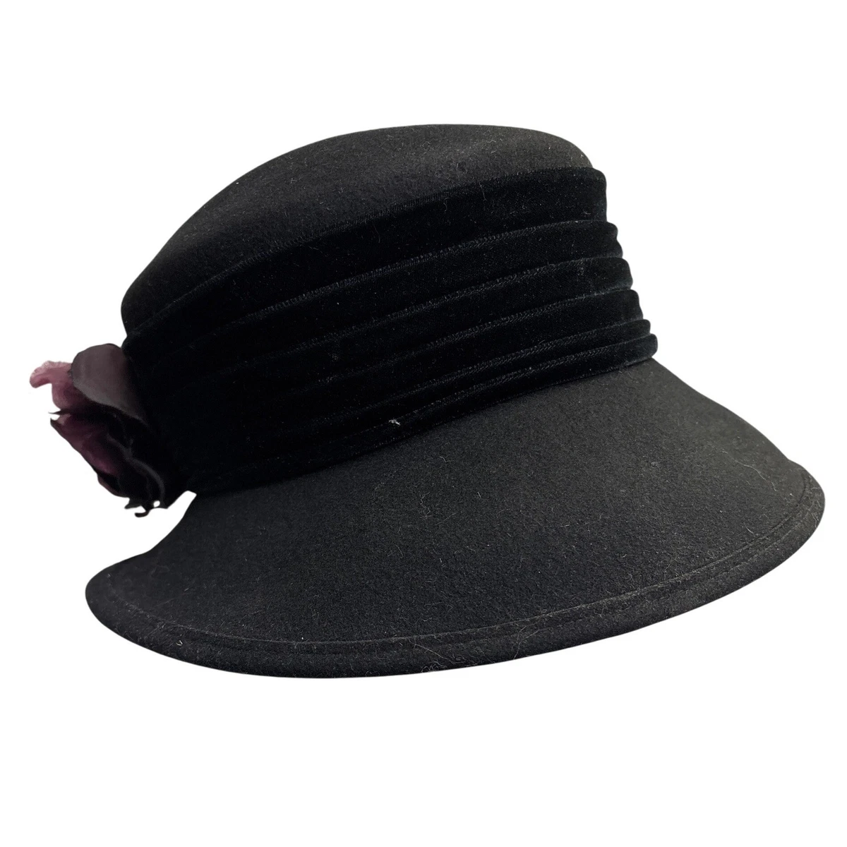 Cappelli Straworld Y2k Black Wool Bowler Hat Jewel Bead Band Cloche Boho NWT Black Bowler Hats for Women for sale | eBay main image 4