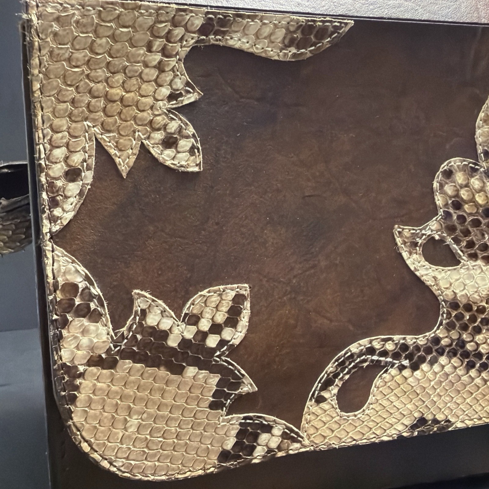 Genuine Scaled Python Patchwork Exotic Leather St… - image 16