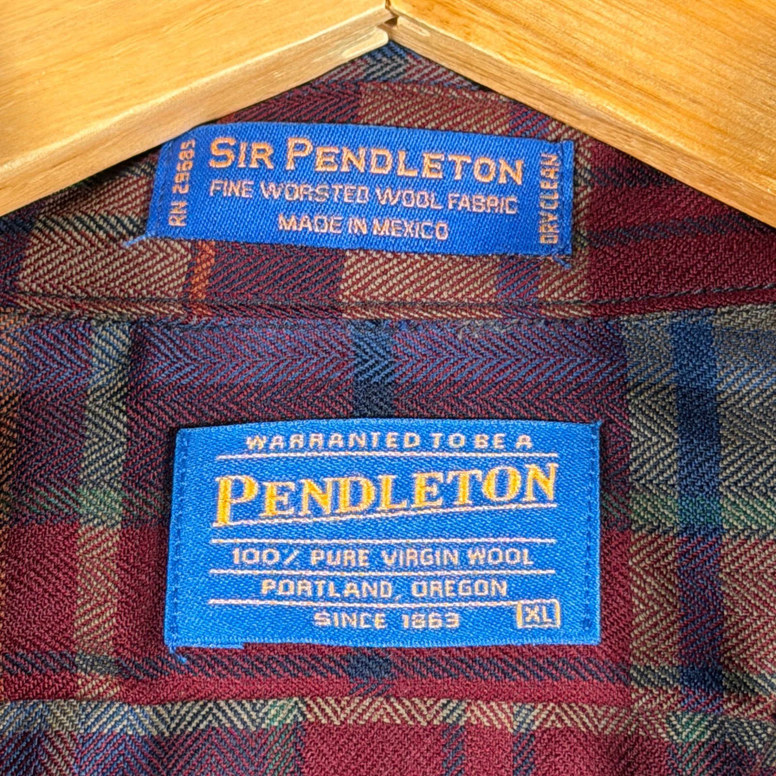 Pendleton Mens Sir Pendleton Worsted Wool Plaid B… - image 5