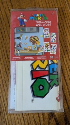 RoomMates Super Mario Peel & Stick Wall Decals 35pc Removable Reusable