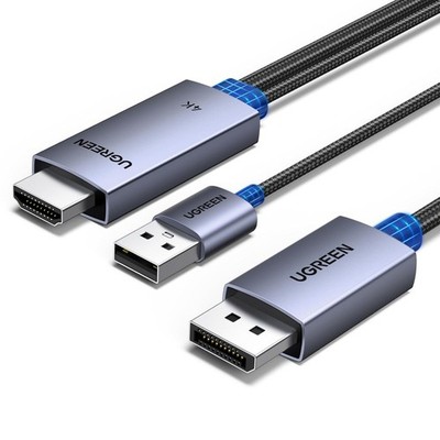 UGREEN HDMI auf DisplayPort Kabel 4K@60Hz 2K@144Hz 1080P@240/120Hz Bidirektional