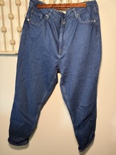  Denim Slim Straight High Waist Ankle Blue Jeans Women  s Medium Wash