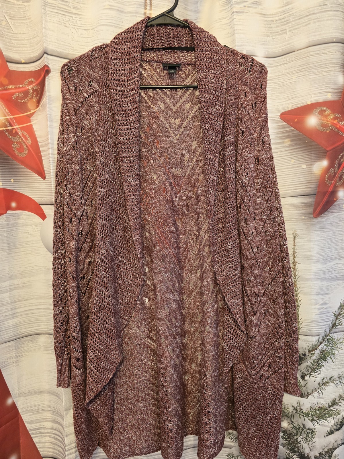 Torrid Open Front Knit Cardigan Pink Rose, Size 1X