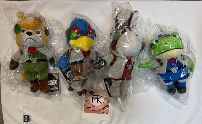 Set of 4 Star Fox All Star Collection Plush Toy Fox & Falco & Peppy & Toad