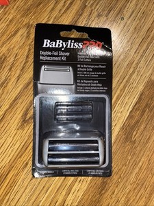 BaByliss Pro FXRF2GY Replacement Double-Foil Head & 2 Cutters for FXFS2 Shaver