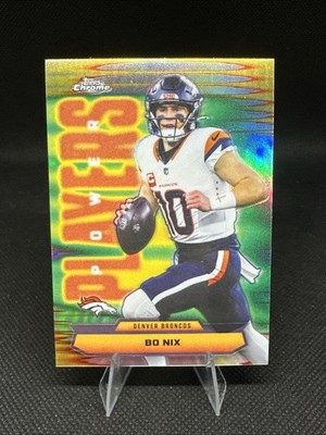 2025 Topps Chrome Bo Nix Power Players Refractor #PP-9 Denver Broncos