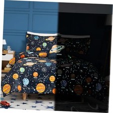 Twin Comforter Set for Boys - 3 Pieces Space Bedding Twin/Twin XL Navy Space