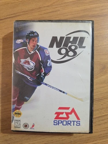 EA Sports NHL 98 Sega Genesis Cartridge, Case & Manual Hockey Game 1997