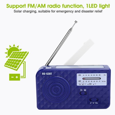 RD638 ABS Solar Energy Emergency Multifunction Hand Crank Radio Support FM/A Hot