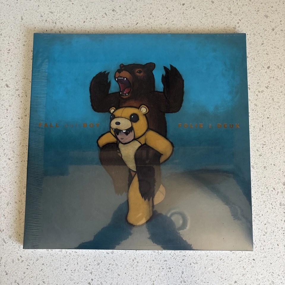 Fall Out Boy Folie a Deux Blue Marble Vinyl 2LP 15th Anniversary Limited /2500 - Image 2 of 4