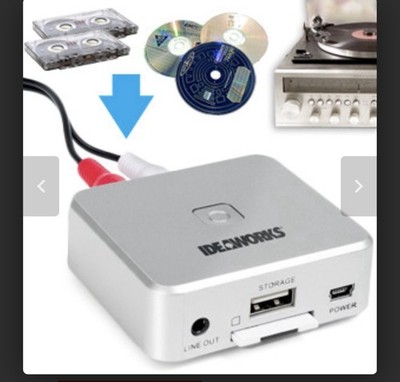 Ideaworks VTG Analog Audio MP3 Converter Model # ZB8175 JI-26060 W/Micro SD Card