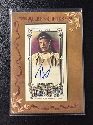 Topps 2025 Allen & Ginter Tai Verdes Autograph Music Non-Sport Trading Card