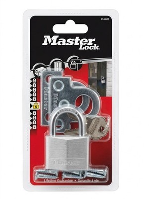 Master Lock 914060EURD Sicherheits-Set 40mm Schloss + Überfalle 6 Schrauben NEU