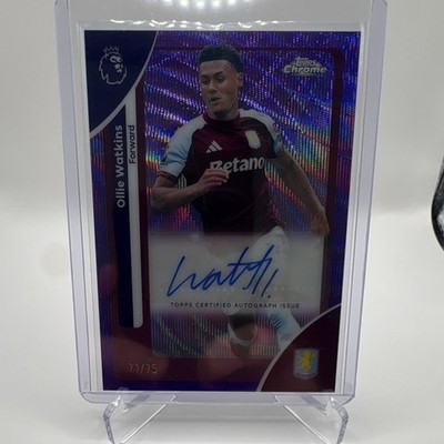 Ollie Watkins Autograph /75 Aston Villa Topps Chrome Premier League 2026 