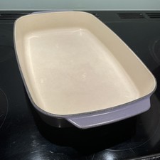 Vintage Aga Cookware MED Lilac Enamel Cast Iron 40cm Roasting Baking Dish Pan