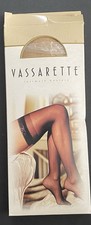 Vassarette Nude Intimate Lace Top Thigh High Stockings Sz M/L Sheer Nylon Leg