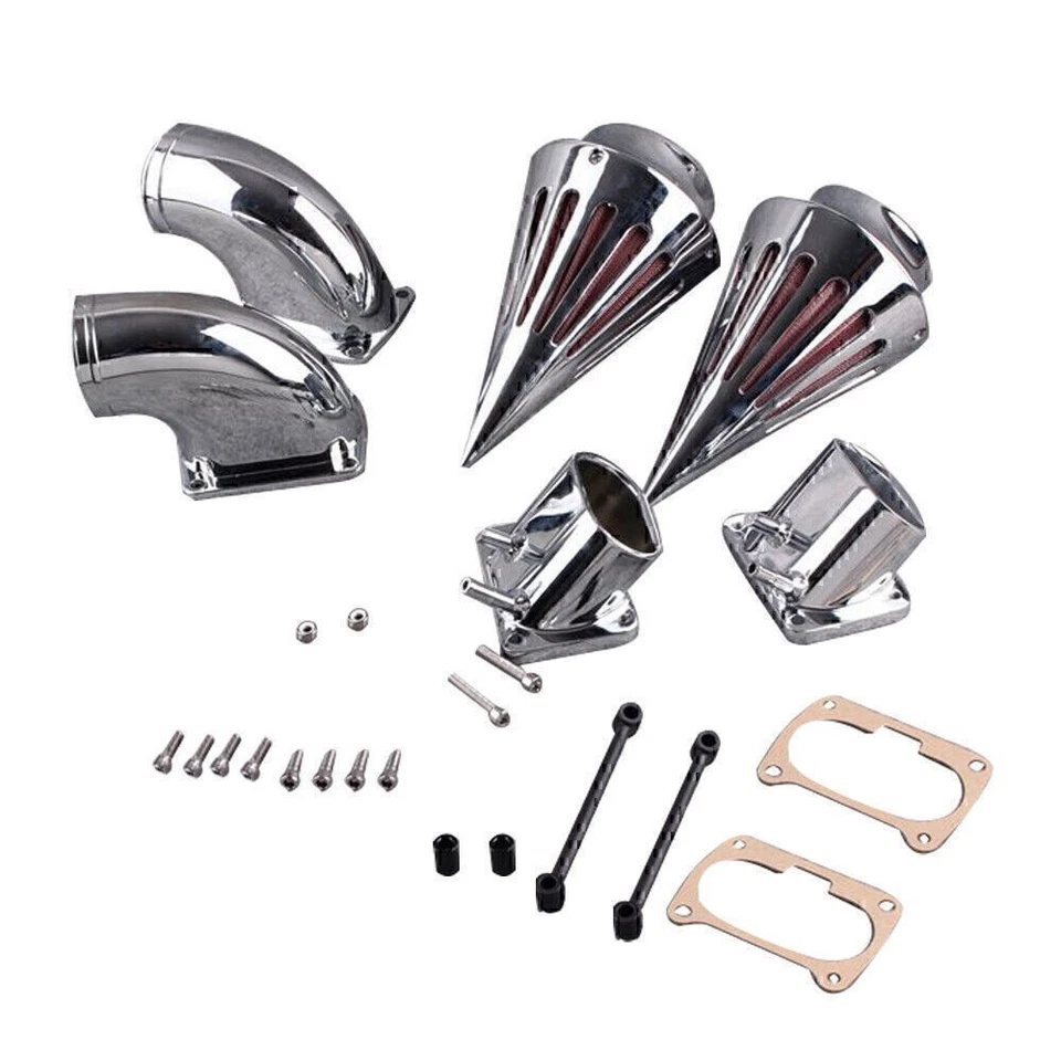 Chrome Motorcycle Air Cleaner Intake Filter Kit fit Suzuki Boulevard M109R Foto 3 de 4