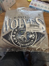 Minnesota Timberwolves Graphic Print Basketball Hoodie Gray XL Men