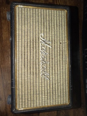 Marshall Kilburn 1 Bluetooth-Lautsprecher, Schwarz/Gold, funktioniert, ohne Akku