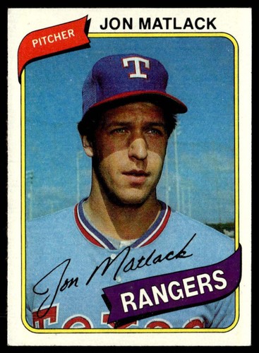 1980 Topps Baseball Jon Matlack 592 Texas Rangers