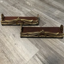 Retro Syroco Gold Victorian style wall shelves Trinket display