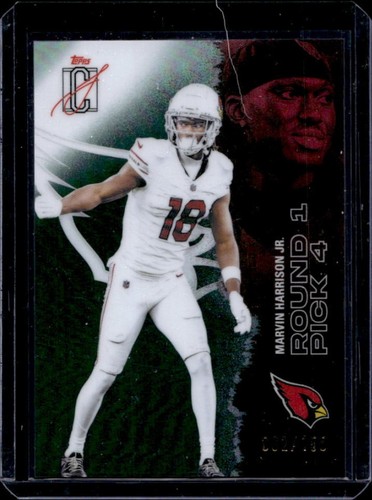 2025 Topps Class Marvin Harrison Jr. Chrome Veteran Green Refractor #/150
