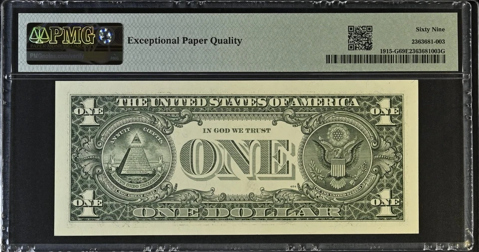 RARE 5 - Radar Notes all With Same Serial Numbers. Graded Superb Gem - Choice Un - Image 3 of 4