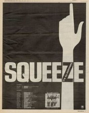 Squeeze Jools Holand Tour advert 1981