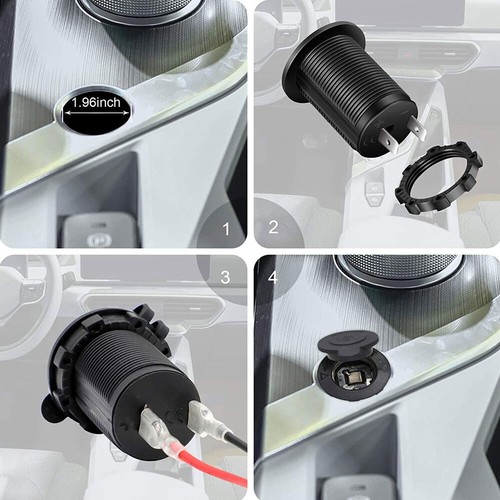 1x DC 12V Waterproof Auto Car Parts Cigarette Lighter Socket Power Outlet Socket - Picture 12 of 15